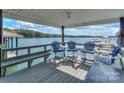 Lakefront dock with seating area, grill, and stunning water views at 459 Kenway Loop, Mooresville, NC 28117