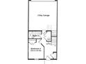 Third floor plan showcasing bedroom, bath, and 2-bay garage at 12118 Storm Ln # 51, Charlotte, NC 28277