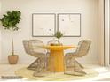 Dining room with round wooden table and woven chairs at 4476 Potter Wheel Dr, Fort Mill, SC 29715
