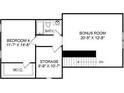 Second floor plan of home with bonus room, bedroom, and bath at 9084 El Sworth Dr # 26, Sherrills Ford, NC 28673