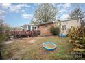 Side yard with deck and small pool at 108 Leslie Dr, Shelby, NC 28152