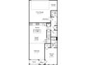 First floor plan showcasing a two-car garage, kitchen, dining, and gathering areas at 1186 Lost Cove Rd, Indian Land, SC 29707
