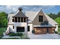 Modern two-story house with stone and wood accents at 8015 Litaker Manor Ct, Charlotte, NC 28270