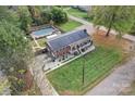 Ranch house with a large backyard, inground pool, and detached garage at 508 3Rd Ne Ave, Conover, NC 28613