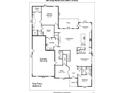First floor plan features kitchen, living room, and primary bedroom at 407 Crepe Myrtle Ln, Weddington, NC 28104