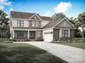 Two-story home with stone and shingle exterior, attached garage, and manicured lawn at 1921 Hendricks St, Rock Hill, SC 29732