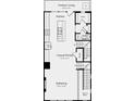 Third floor plan features an outdoor living space, kitchen, and dining area at 357 Jetton St, Davidson, NC 28036