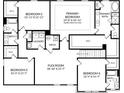 Upper floor includes primary bedroom and three additional bedrooms at 139 Balboa St # 030, Matthews, NC 28104