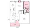 First floor plan showing kitchen, dining, gathering room, and garage at 1464 Hubert Graham Way, Tega Cay, SC 29708