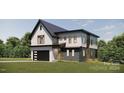 Modern two-story home with a mix of white and gray siding at 154A Lookout Dam Rd, Statesville, NC 28625