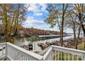 Lakefront view from deck, showcasing boats and marina at 26022 Misty Way Dr, Tega Cay, SC 29708