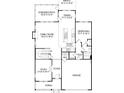 Main floor plan showcasing a gourmet kitchen, Gathering room, and study at 208 Coronado Ave # 47, Matthews, NC 28104