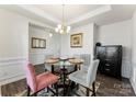 Bright dining area with glass-top table and four chairs at 5019 Elementary View Dr, Charlotte, NC 28269