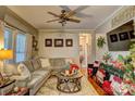 Spacious living room with comfortable sectional sofa and coffee table at 101 Pine Ave, Cherryville, NC 28021