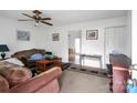 Living room with brown couches and a coffee table at 126 Mill Creek Dr, Kings Mountain, NC 28086