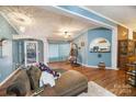 Spacious living room with hardwood floors and a fireplace at 1115 Marys Grove Church Rd # 1, Kings Mountain, NC 28086