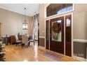 Bright dining area with hardwood floors and chandelier at 1114 Waterford Dr, Hickory, NC 28602