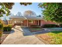 Front view of brick ranch home with driveway at 236 Sidesmur Ne Ct, Concord, NC 28025