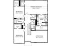 Upper floor plan with primary bedroom and two additional bedrooms at 320 Coronado Ave, Matthews, NC 28104