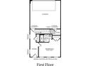 First-floor plan with bedroom, bathroom, foyer, and garage at 1917 Galloway Rd # Lot 48, Charlotte, NC 28262