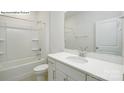 Clean and modern bathroom featuring a white vanity, bathtub, and shower at 2035 Skyhawk Dr, York, SC 29745