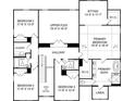 Second floor plan displays the primary bedroom suite, additional bedrooms, bathrooms, and sitting area at 128 Balboa St # 25, Matthews, NC 28104