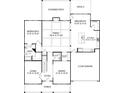 First floor plan showcasing the layout of the kitchen, dining, living areas, and a bedroom at 128 Balboa St # 25, Matthews, NC 28104