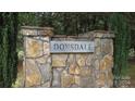 Stone and granite entrance sign to Donsdale at 257 Donsdale Dr, Statesville, NC 28625