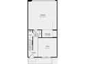 Lower level floor plan showing garage, flex space, and storage at 1746 Blanche St, Charlotte, NC 28262