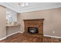 Brick fireplace in the living room at 3100 Nc Hwy 18 Hwy, Vale, NC 28168