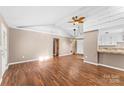 Bright living room with hardwood floors and ceiling fan at 3100 Nc Hwy 18 Hwy, Vale, NC 28168