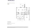 First floor plan featuring kitchen, living room, and two car garage at 7112 Fowley Rd # 0329, Charlotte, NC 28269