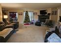 Living room features a fireplace and plenty of seating at 1676 Starmount Cir, Lancaster, SC 29720