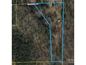 Aerial view of property showing wooded lot and building at 146 Serenity Ln, Statesville, NC 28625