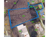 Aerial view showing property lines and surrounding area at 1672 Riverview Rd, Lincolnton, NC 28092