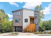 Modern two-story home with dark gray and white exterior at 518 Ideal Way, Charlotte, NC 28203