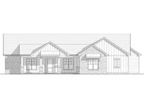Front elevation of house with stone and siding at 12821 Mayes Rd, Huntersville, NC 28078