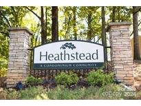 Community entrance sign for Heathstead Condominiums at 6132 Heath Ridge Ct, Charlotte, NC 28210