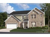 Two-story house with brick and siding, attached garage, and front yard at 139 Balboa St # 030, Matthews, NC 28104