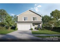 Two-story house with attached garage, landscaping, and driveway at Lot 21 Solitude Ct, Kannapolis, NC 28081