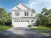 Two-story house with gray siding, white trim, and a two-car garage at Lot 9 Solitude Ct, Kannapolis, NC 28081