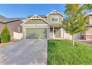 Two-story house with green accents and landscaping at 4572 Walden Way, Denver, CO 80249