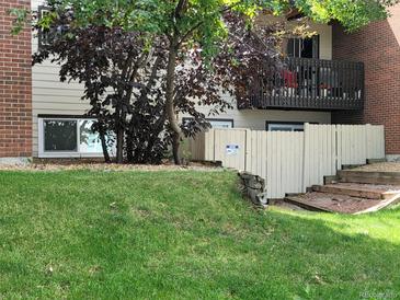 Exterior view of condo building with balcony at 14602 E 2Nd Ave # 109C, Aurora, CO 80011