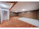 Finished basement with wood paneling and neutral carpet at 1448 W 102Nd Ave, Northglenn, CO 80260