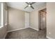 Second bedroom with carpet and ceiling fan at 3425 W 16Th Ave, Denver, CO 80204