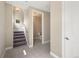 Small powder room with toilet and pedestal sink at 3425 W 16Th Ave, Denver, CO 80204