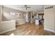 Open concept living and kitchen area with hardwood floors at 3425 W 16Th Ave, Denver, CO 80204