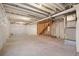 Unfinished basement area with HVAC unit and framed walls at 21124 E 63Rd Dr, Aurora, CO 80019