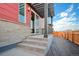 Back patio with pergola and access from sliding glass door at 21124 E 63Rd Dr, Aurora, CO 80019
