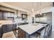 Modern kitchen with large island and stainless steel appliances at 11364 Birolli Pl, Littleton, CO 80125